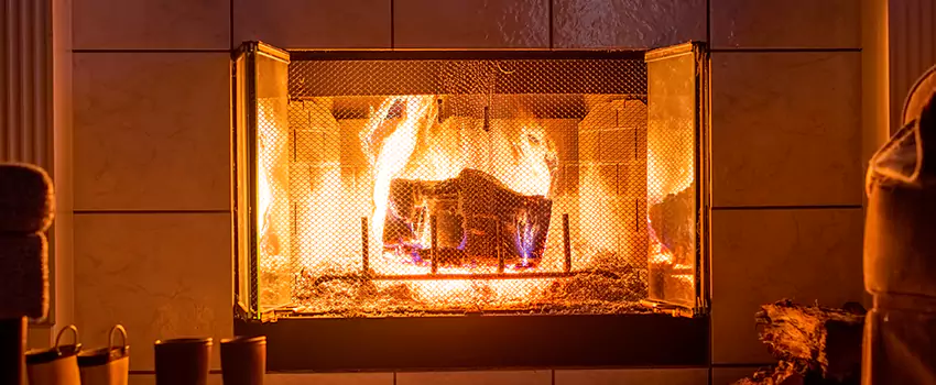 Mendota Hearth Landscape Fireplace Installation in Melrose, Massachusetts